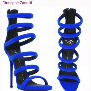 Giuseppe Zanotti Caged Strappy Sandals Electric Blue brand new